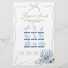 Lámina Café parisino Coquette Embarazados Animales