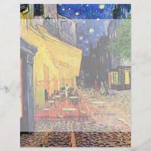 Lámina Cafe Terrace de noche por Vincent van Gogh