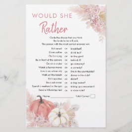 Lámina Caída bohemia en calabaza preferiría