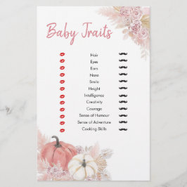 Lámina Caída bohemia en el amor Rasgos de bebé de calabaz