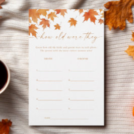 Lámina Caída Bridal Shower Adivinan Juego De Edad