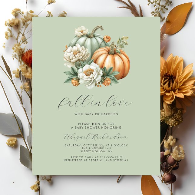 Lámina Caída del presupuesto en el amor Pumpkin Sage Gree (Subido por el creador)