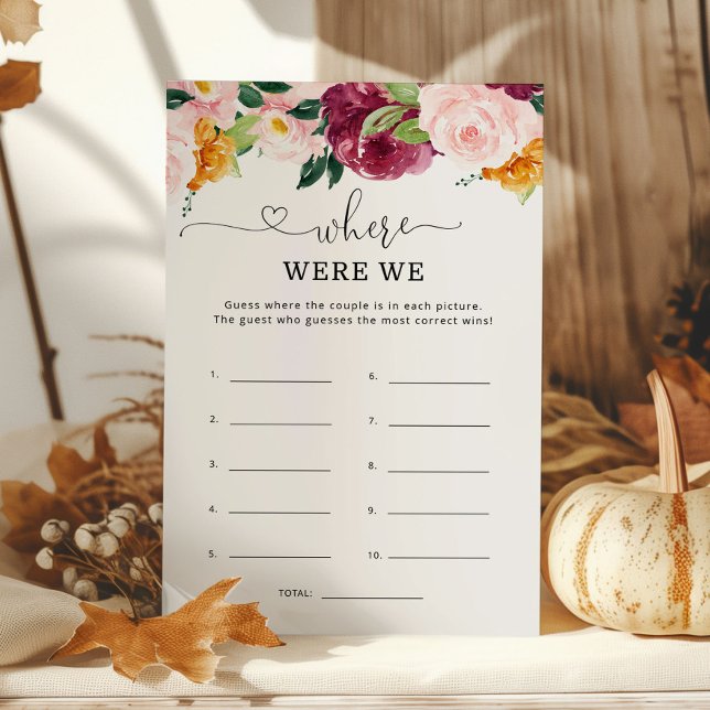 Lámina Caída Dónde estábamos los juegos de ducha de novia (Subido por el creador)