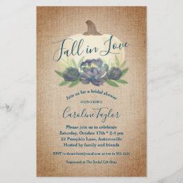 Lámina Caída rusa en amor Floral Azul ducha de novia