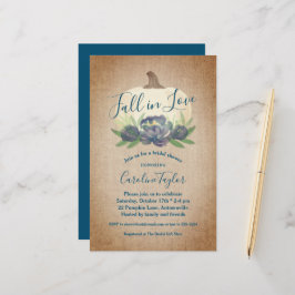 Lámina Caída rusa en amor Floral Azul ducha de novia