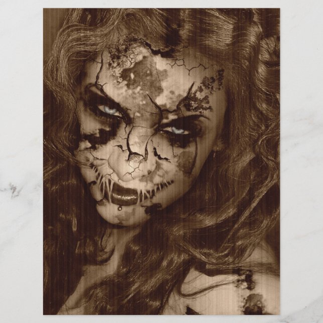 Lámina Caída y bella decadencia (Anverso)