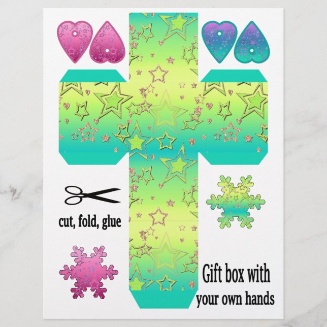Lámina caja de regalo DIY (Anverso)