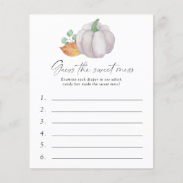 Lámina Calabaza blanca - Adivinen el juego de los dulces