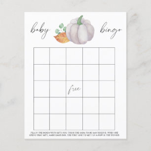 Lámina Calabaza blanca con vegetación - juego de Bingo Be