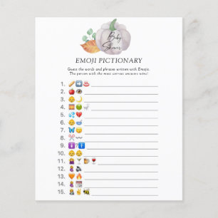 Lámina Calabaza blanca \ Juego de pictionary de emojis