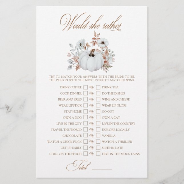 Lámina Calabaza Blanca Prefiere Un Juego De Ducha De Novi (Anverso)