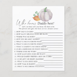 Lámina Calabaza blanca - Quién conoce mejor a papá