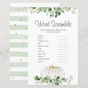Lámina Calabaza blanca Verdor Palabra floral Scramble