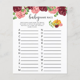 Lámina Calabaza de Borgoña Juego de raza del nombre del b