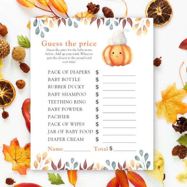 Lámina Calabaza de otoño - ¡Adivinen el precio! Juego (Subido por el creador)