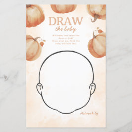 Lámina Calabaza de otoño dibuja el juego de Baby Shower