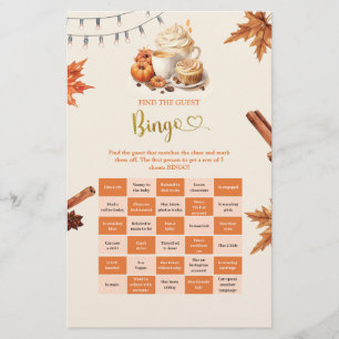 Lámina Calabaza de otoño encuentra los juegos de bingo in