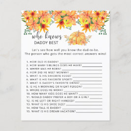 Lámina Calabaza de otoño floral quién conoce mejor a DADD