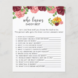 Lámina Calabaza de otoño floral quién conoce mejor a DADD