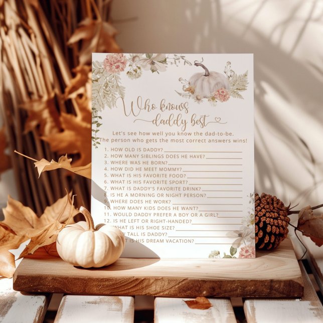 Lámina Calabaza de otoño que conoce a papi mejor juego (Subido por el creador)