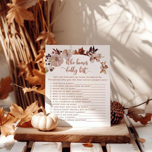 Lámina Calabaza de otoño que conoce a papi mejor juego (Subido por el creador)