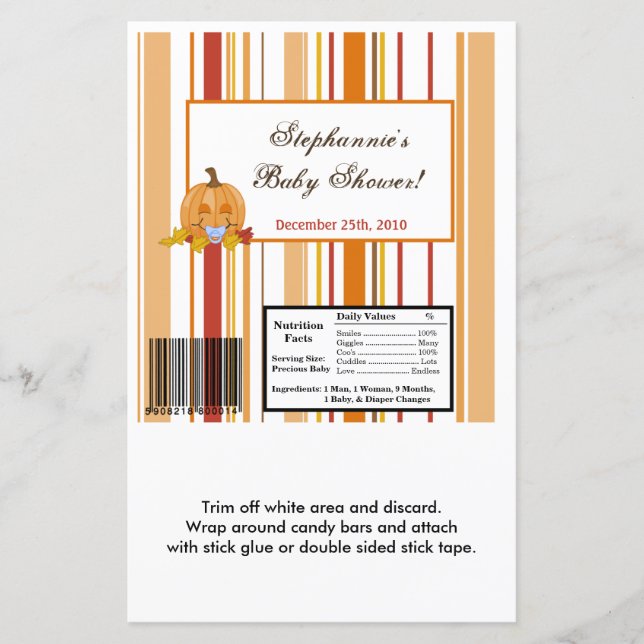 Lámina Calabaza del otoño otoño de la gran barra de Hersh (Anverso)