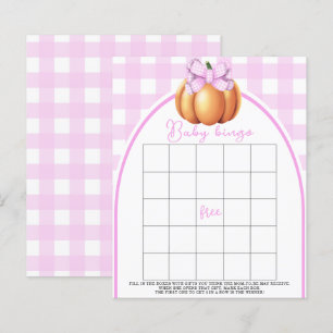 Lámina Calabaza ducha de bebé Bebé juego de bingo ducha