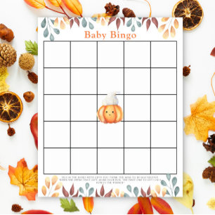 Lámina Calabaza en gorra - Juego de bingo para ducha para
