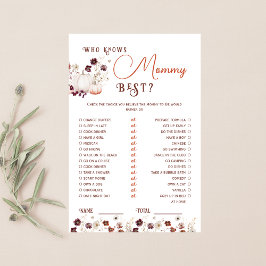 Lámina Calabaza floral rusa de otoño que conoce mejor a m