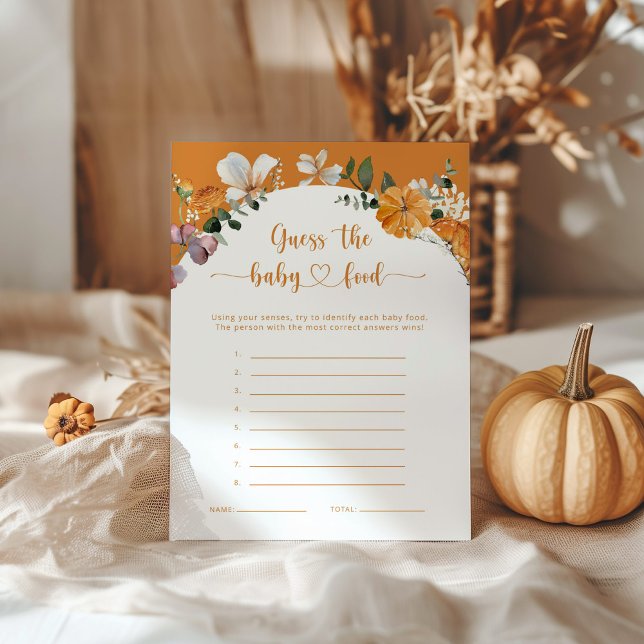 Lámina Calabaza naranja Fall adivina el juego de comida p (Subido por el creador)