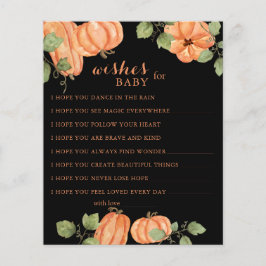 Lámina Calabaza negra Baby Shower quiere un bebé