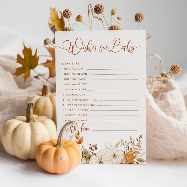Lámina Calabaza otoñal deseos neutros de género para el b (Subido por el creador)