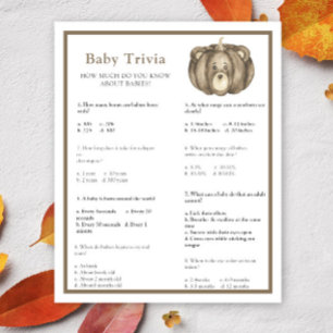 Lámina Calabaza otoñal - Trivia para bebés   Juego Baby S