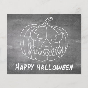Lámina Calabaza para Halloween 2 aspecto de pizarra