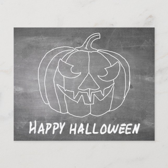 Lámina Calabaza para Halloween 3 apariencia de pizarra (Anverso)