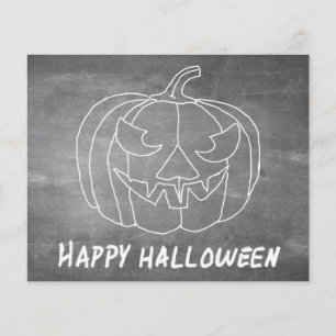 Lámina Calabaza para Halloween 3 aspecto de pizarra