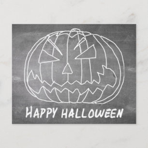 Lámina Calabaza para Halloween 5 aspecto de pizarra