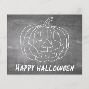 Lámina Calabaza para Halloween aspecto de pizarra de tiza