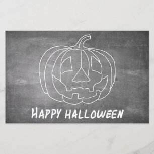 Lámina Calabaza para Halloween con aspecto de pizarra 1