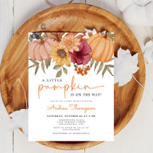 Calabaza Presupuestaria Baby Shower de Calabaza Fl