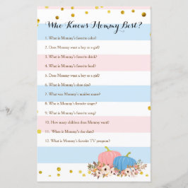 Lámina Calabaza rosa y azul que conoce a mamá mejor juego