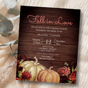 Lámina Calabaza Rusa   Invitación a la ducha de novia