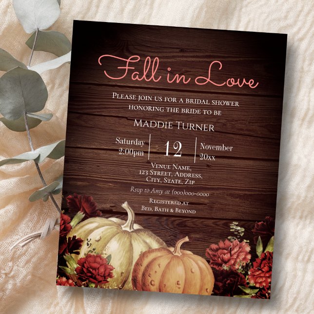 Lámina Calabaza Rusa | Invitación a la ducha de novia (Subido por el creador)