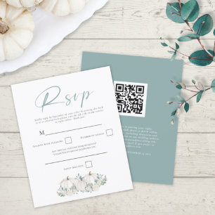 Lámina Calabazas blancas de presupuesto Boda de código QR