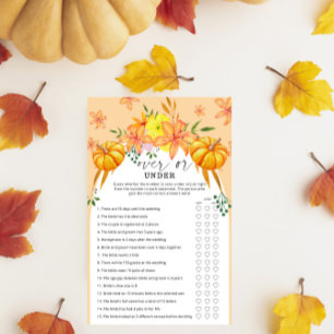 Lámina Calabazas de Otoño - juego de la ducha de novia so