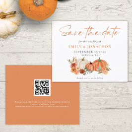 Lámina Calabazas de presupuesto Florals QR Boda otoño Fec