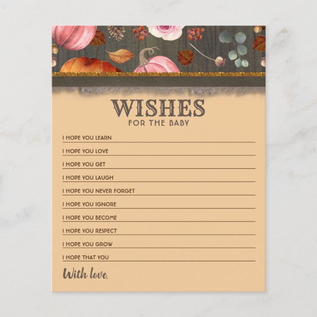 Lámina Calabazas rosas y Naranjas para el bebé (Anverso)