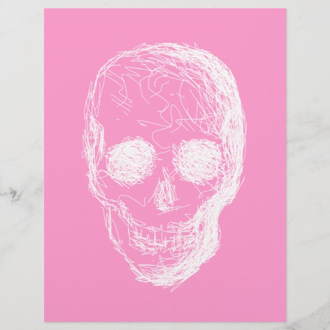Lámina Calavera, en blanco. (Anverso)