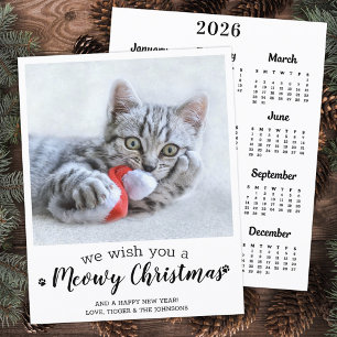 Lámina Calendario 2025 de Budget Merry Christmas Cat Masc