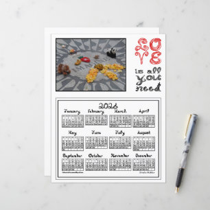 Lámina Calendario 2026 Imagine Paz Foto Amor Fuente de Te